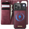 thumbnail image 1 of Case for iPhone 17 Pro, PU Leather Wallet Flip Case with Card Holder RFID Blocking, Magnetic Detachable Shockproof Phone Cover Wireless Charging Compatible for iPhone 17 Pro (6.3 inch), 1 of 9