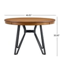 thumbnail image 3 of GDF Studio Mid-Century Modern Round Dining Table with Metal Hairpin Legs and Open Shelf, Light Ash, 3 of 8