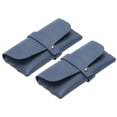thumbnail image 1 of 2Pcs Estuches Suaves para Gafas, Estuche de Gafas de Cuero Portátil con Hebilla de Clavo para Mujeres y Hombres (Azul), 1 of 7
