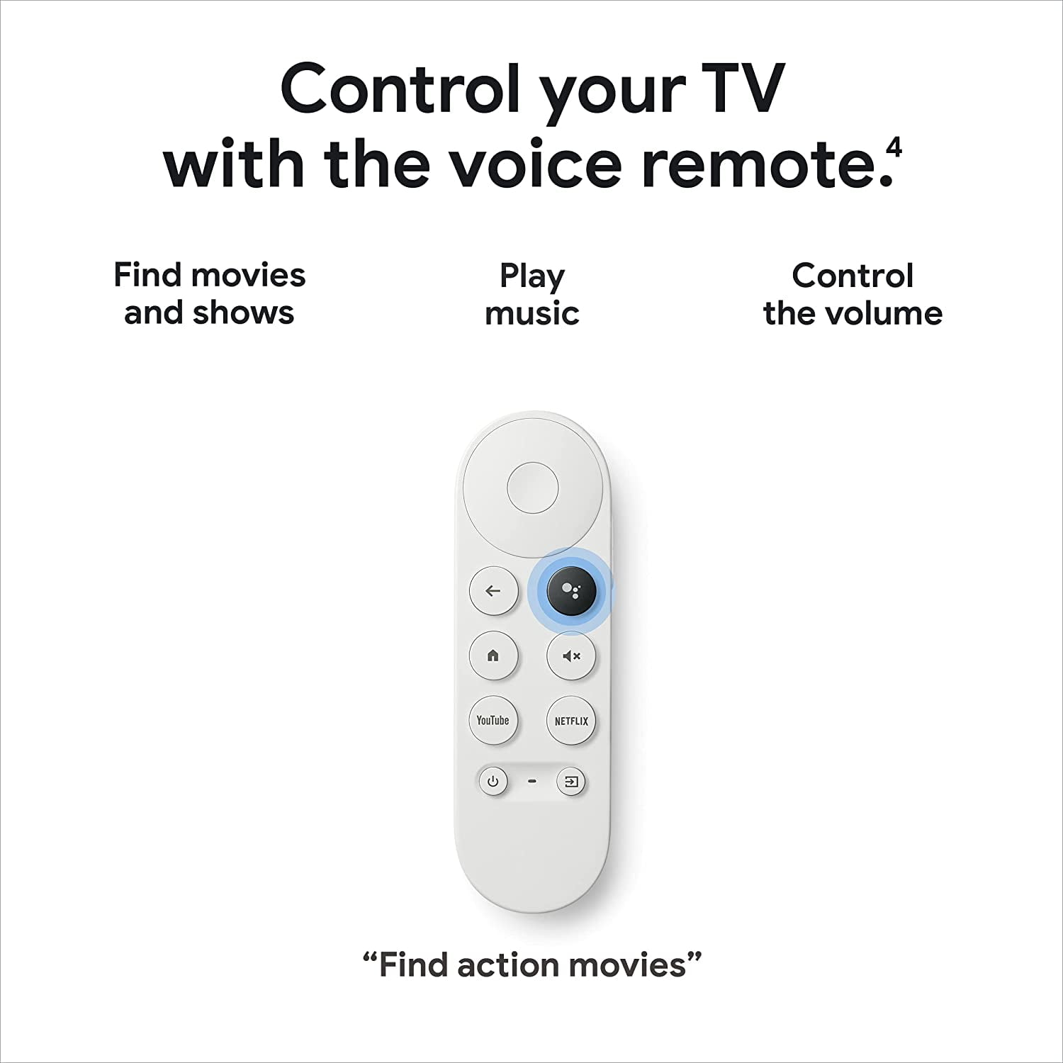  Google Chromecast con Google TV (4K) - Streaming Stick  Entertainment con búsqueda por voz, mira películas, programas y televisión  en vivo en 4K HDR - Nieve : Electrónica
