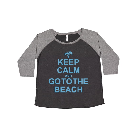 Inktastic Keep Calm Go To The Beach Women's Plus Size T-Shirt