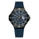 thumbnail image 1 of Reloj Glock Precision para hombre con carcasa de acero negro y silicona azul, 1 of 1