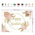 thumbnail image 5 of 8x6FT Birthday Backdrop Bohemian Pink Pampas Grass Floral Golden Dots Background Girls Party Decor Banner Suplies, 5 of 6