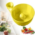 thumbnail image 2 of 1 Pc 3D Printed Automatic Fruit Washer Bowl with Strainer Portable Fruit Washing Spinner Bowls Draining Fruits and Veggies Cleaner Device Multipurpose Rinse Basket for Kitchen, 5.51"x4.33", Yellow, 2 of 5