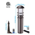 thumbnail image 7 of 8 Pack 3W LED Landscape Light, IP65 Waterproof, 12-24V Low Voltage, 3000K Warm White, Aluminum Housing with Ground Stake, 7 of 7