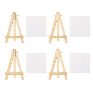 KJHBV 2 Sets Mini Oil Painting Board Canvases for Painting Pre-Stretched  Canvas Mini Wood Display Easel Mini Canvas Art Canvases Small Checkered