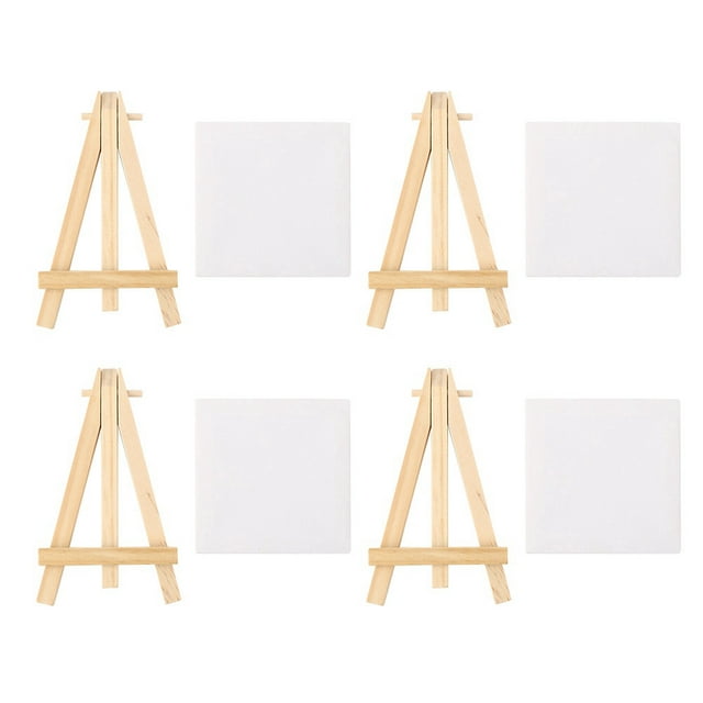 Juego de mini caballete de madera para arte, pintura, dibujo, manualidades, bodas y decoración del hogar