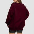 thumbnail image 5 of Dwellite Crewneck Sweatshirt for Women Oversized Long Sleeve Pullover Tops Winter Fall Outfits 2026 Fashion Clothes with Pocket Wine XL, 5 of 5