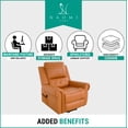 thumbnail image 2 of Tatiana Oversized Air Leather Power Lift Recliner Chair with Footrest. Reclining Chair with Remote Control, Premium Studded, 2 of 11