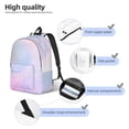 thumbnail image 3 of Saiise Rainbow Print Laptop Backpack - Adjustable Shoulder Straps, Water-Resistant, Large Capacity, Stylish Design, Unisex for School, Office, Travel-Small, 3 of 5