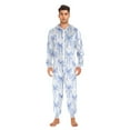 thumbnail image 6 of joogoo Watercolor Bow Blue Unisex Adults Onesies Pajamas Jumpsuits L, 6 of 7