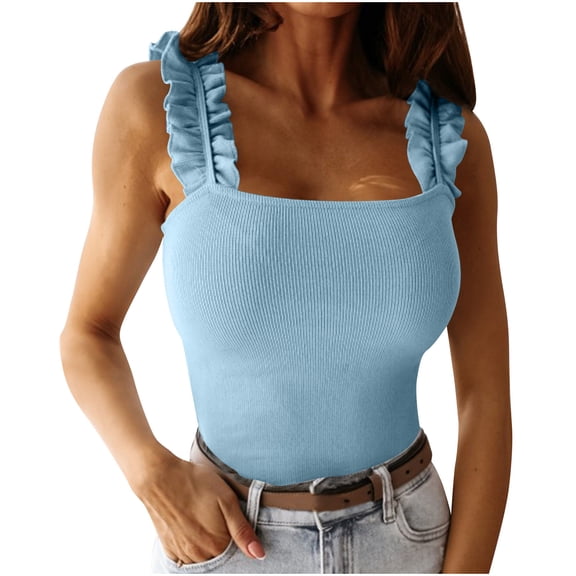 HaoXianJian Cropped Tank Top for Women Basic Sleeveless Yoga Crop Camisoles Top Fitness Casual Athletic Sports Shirts Exercise Undershirts