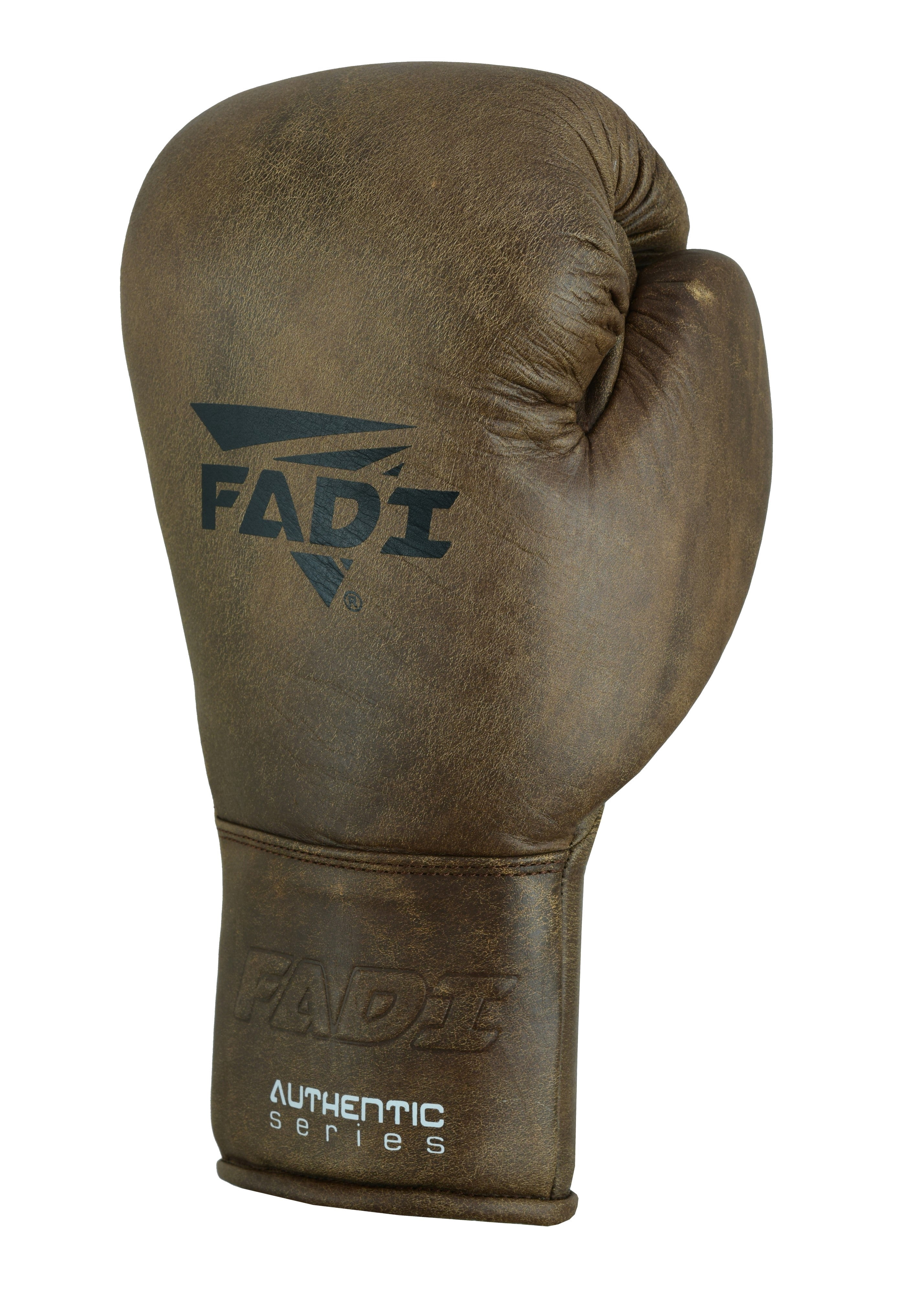 Fadi Sports A2 Lace-Up Boxing Gloves, for Training & Sparring, Cowhide Leather, Vintage Brown color - 14 oz