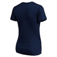 thumbnail image 3 of Women's Navy New England Patriots Banner Wave V-Neck T-Shirt, 3 of 3