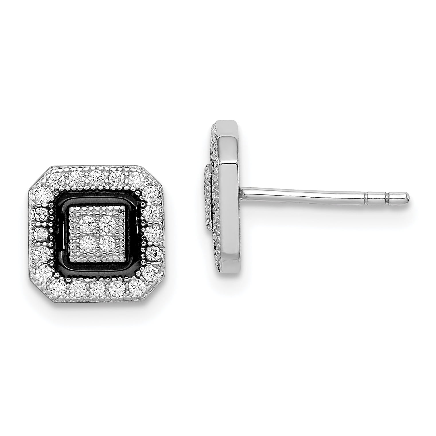 Sterling Silver 8mm Spider Post Stud Earrings.