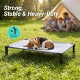 thumbnail image 7 of Elevated Dog Bed, Cooling Raised Bed, Portable&No-Slip for Outdoor or Indoor Use, Gray, Large, 51"L x 36"W x 9.3"H, 7 of 7