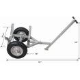 thumbnail image 3 of Historyli Dolly with Load Binder & Chain, Heavy Duty Steel ATV Skidding Arch Holder Mover Dollies, 440 Pound Capacity, Outdoor Tools,Grey, 3 of 6