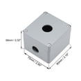 thumbnail image 2 of Caja de control de interruptor de botón pulsador 22mm 1 orificio para botón gris 1pcs, 2 of 3