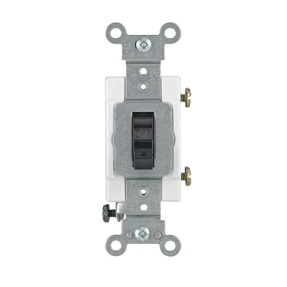 Leviton 068-Cs120-2e 20a 120/277v Black Commercial Specification Grade Single-Pole Toggle Switch
