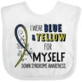 thumbnail image 3 of Inktastic I Wear Blue and Yellow for Myself- Down Syndrome Awareness Boys or Girls Baby Bib, 3 of 4