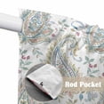thumbnail image 4 of Paisley Flower Swag Curtains for Kitchen/Bedroom/Living Room, Spring Watercolor Modern Floral Leaf Plant Scalloped Curtains 63 Inch Long, Window Swag Topper Curtains Valances 2 Panels Set 36"x63", 4 of 8