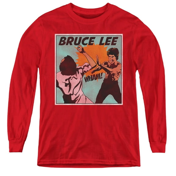 Bruce Lee - Comic Panel - Youth Long Sleeve Shirt - Medium