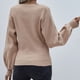 thumbnail image 3 of Gibobby Suéteres mujer, Suéter holgado de punto con cuello en V, para mujer, casual, ligero(Caqui,M), 3 of 4