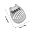 thumbnail image 3 of Qocolhg Christmas Decorations Clearance, Kalimba Thumb Piano 8 Key Practice Kalimba Acrylic Mini Thumb Piano Portable Finger Piano For Beginners Musical Instrument, Christmas Gifts for Kids Women Men, 3 of 5