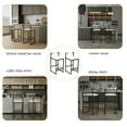thumbnail image 5 of Spaco Bar Stools Set of 2, Bar Stools with Backrest, Counter Height PU Leather Upholstered Bar Chairs with Footrest, Dining Chairs for Indoor, Beige, 5 of 8