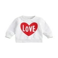 thumbnail image 1 of Chandail en Molleton pour Filles Bébés Enfants Saint-Valentin Amour Sœur Hauts Assortis, 1 of 6