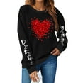 thumbnail image 2 of ameIAEA Valentines Day Sweatshirt Women Crewneck Graphic Pullover Long Sleeve Fall Spring Tops, 2 of 4
