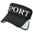 thumbnail image 2 of Open Top Sports Sun Visor, Adjustable Brim UV Protection Visor for Running, Hiking, Outdoor Activities, Men and Women's Summer Sports Hat-Black, 2 of 4