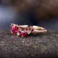 thumbnail image 5 of Ruby Cluster Stack Wedding Ring,Silver Rose Gold,Moissanite Anniversary Ring,Wedding Ring,Birthstone Gift Ring, 5 of 5