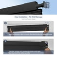 thumbnail image 2 of No Drill No Tools Cellular Shades Blackout Color-Matched Honeycomb Blinds Easy to Install Cordless Cellular Blinds for Windows, Blackout-Black, 27.5"W x 64"H, 2 of 8