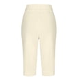 thumbnail image 4 of Women's Capri Sweat Pants Joggers Low Rise Drawstring Summer Casual Workout Cropped Pants Slim Fit Knee Length Trousers, 4 of 5