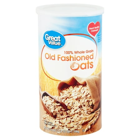 (2 pack) Great Value Old Fashioned Oats, 42 oz