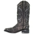 thumbnail image 4 of Corral Boots Womens Glitter Studded Tooled Inlay Snip Toe Cowboy  Mid Calf, 4 of 5