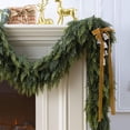 thumbnail image 2 of Guvpev 9FT Christmas Cedar Garland, Green Artificial Greenery Garland Indoor/Outdoor Christmas Ornaments, Faux Winter Pine Garlands for Mantle, Table, TV Stand, Wall, Stair, Porch, Xmas Decorations, 2 of 8