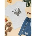 thumbnail image 3 of Butterflies And Leopard Print T-Shirt Women -Image by Shutterstock, Female Small, 3 of 4