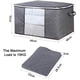 thumbnail image 2 of Bolsa de almacenamiento no tejida, almacenamiento de ropa plegable con cremallera y asa, bolsa de almacenamiento debajo de la cama para edredones, almohadas, ropa, mantas, gris JAMW Sencillez, 2 of 5