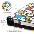 thumbnail image 3 of FORMRS 3 Ring Photo Album 4"x6" Self Adhesive Large Capacity PU Leather Cover, Colorful Stars, 3 of 8
