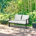 thumbnail image 3 of Aoodor 23" x 26" Patio Deep Seat Cushion Set, Water Resistant & Fade Resistant Outdoor Furniture Cushions with Adjustable Straps for Patio, Deck, Garden, Set of 2, 3 of 8