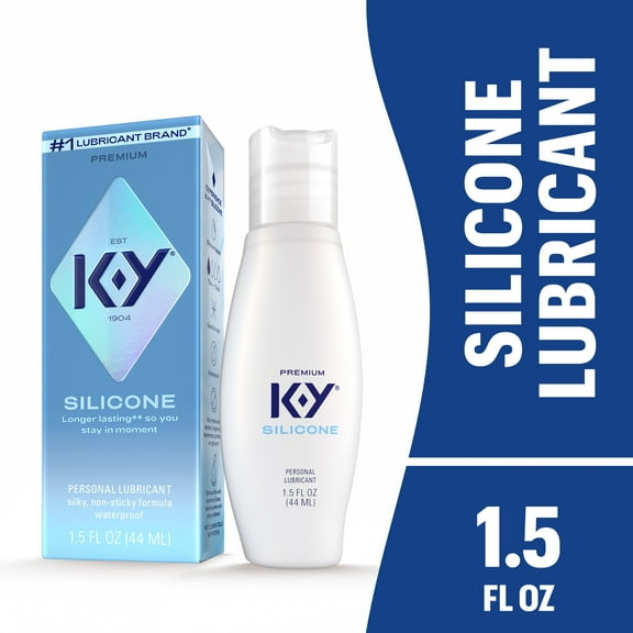 K-Y Silicone Personal Lube, Premium Silicone Lubricant For Couples and Sexual Wellness, 1.5 fl oz