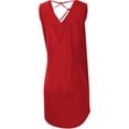 thumbnail image 4 of Women's G-III 4Her by Carl Banks Red Boston Red Sox Game Time Slub Beach V-Neck Cover-Up Dress, 4 of 4