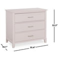 thumbnail image 3 of Dream On Me Universal 3 Drawers Chest Mid Century Modern In Blush Pink, Model #600-BP, 3 of 4