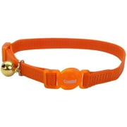 Coastal Safe Cat Adjustable Snag-Proof Nylon Breakaway Collar Sunset Orange 3/8X12