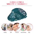 thumbnail image 7 of Yiaed whiter Snowflake balloons Print Reusable Shower Cap & Bath Cap & Lined, Oversized Waterproof Shower Caps Designed for all Hair Lengths, 7 of 7