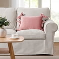 thumbnail image 3 of Home Decor Collection 14" x 20" Blush Pink Velvet Bow Oblong Decorative Pillow, 3 of 5