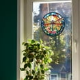 thumbnail image 4 of Vibrant Dragonfly Round Stained Glass Window Stickers Cling Decorative Stickers For Home Kitchen And Restaurant, 4 of 7