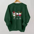 thumbnail image 5 of Cadancy Womens Christmas Sweatshirt Funny Wine Glass Print Vintage Crewneck Loose Sweatshirts Long Sleeve Winter Party Tops Xmas Holiday Pullover Outfits 2025, 5 of 5